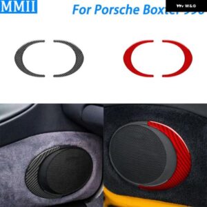 ポルシェ ボクスター 996 1998-2004 カーボンドア スピーカー パネル 装飾カバー 車室内装飾アクセサリー ステッカー