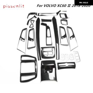 ボルボ カー スタイリング ACCESSOIRES ABS カーボン装飾カバー トリム XC60 XC-60 2018-22 インテリア ステッカー