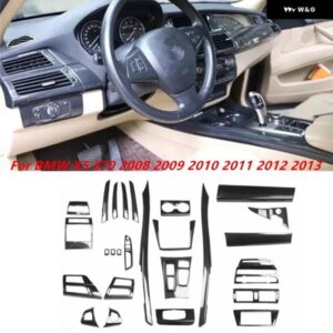 BMW X5 E70 2008-13 ABS カーボン スタイル アクセサリー室内装飾モールディングカバー トリム ステッカー