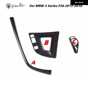 BMW カーボン インテリア トリム ギア ボックス フェイス フレーム コンソール ハンドブレーキ トリム ABS ステッカー 3シリーズ F30 320I 2013-2018
