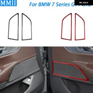 BMW 7シリーズ G11 G12 2015-2022 カーボンフロント スピーカー ホーン フレーム カバー トリム 車内 装飾 アクセサリー ステッカー
