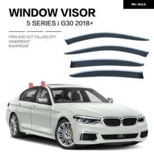 BMW 5シリーズ 520I 2003-2022 E60 F10 G30 ウィンドウバイザー ウインド ディフレクター バイザー レインガード ドアバイザー ベントシェード