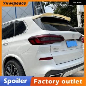 BMW X5 G05 スポイラー 2018-22 ABS ブラックとカーボンルックリアルーフスポイラー カーアクセサリー