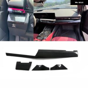 BMW LHD 5シリーズ G60 2024 2025 ABS カーボン インテリア センター コンソール サブパイロット ダッシュボード パネル ストリップ インテリア 装飾