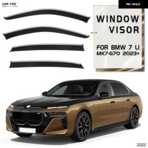 BMW 740LI E66 F02 G12 G70 ウィンドウバイザー アクセサリーブライトストリップウィンド ディフレクター バイザー レインガードドアバイザー
