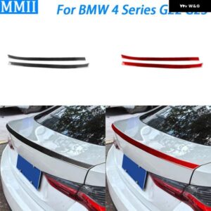 BMW 4シリーズ G22 G23 G26 2021-2025 カーボンリア トランク スポイラー ウイング パネル カバー トリム 装飾 アクセサリー ステッカー