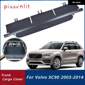 ボルボ トランク カーゴカバー XC90 2003-2014 完全折り畳み式リア キャリア セキュリティシールド自動 オーガナイザー アクセサリー