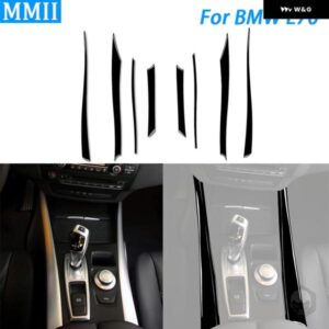 BMW X5 E70 2007-2009 ピアノ BALCK ギア シフト パネル 装飾 ストリップ車内 装飾 アクセサリー ステッカー