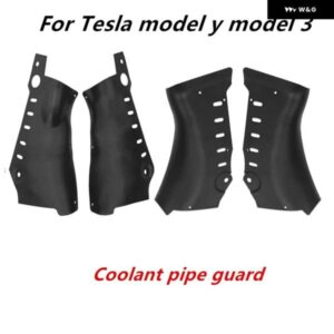 テスラ モデル3 モデルY 2022 カーアクセサリー シャーシ 冷却液 パイプ ガード アンダーガードプレート シャーシ カバー 2個