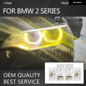 BMW M2 CSL スタイル イエロー LED ボード 2シリーズ F22 F23 キセノン HID ヘッドランプ DRL 光源 2015-2017