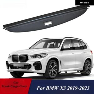BMW X3 2019-23 カーゴカバー トランク キャリア カーテン 折り畳み式シールド アクセサリー 収納
