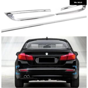 BMW 5シリーズ F10 2014 2015 2016 ABS クロームリア バンパー プロテクター ガード 蓋カバー モールディングカバー フォグランプ ライト トリム