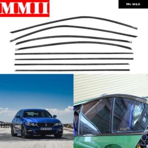 BMW RRX G20 G28 3シリーズ 2019-2021 カーボン 外装 ドア窓枠 装飾 ストリップ トリム カバー ステッカー カー スタイリング