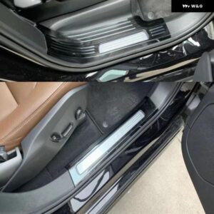 ボルボ XC90 XC 90 2016 -2020 ステンレス ドアドアシル スカッフプレート カバー ドアウェルカムフットペダルシルバーカバー