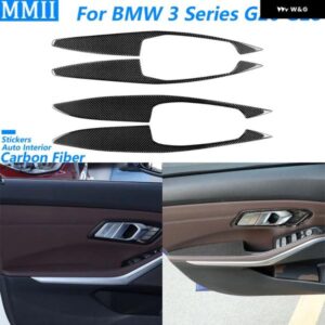 BMW 3シリーズ G20 G28 325LI 330D 335 2019-2022 カーボンドア アームレスト パネル トリム カバー カーアクセサリー 装飾 ステッカー
