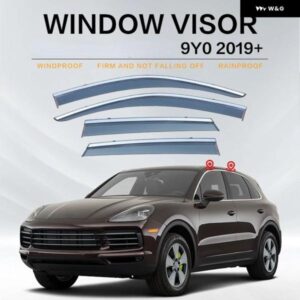 ポルシェ エン 9PA 92A 9Y0 ウィンドウバイザー ウェザーシールドサイドウィンドウ ディフレクター ウィンドウ 装飾 カイ高輝度ストリップ