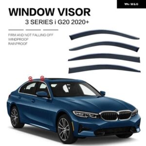 BMW 3シリーズ 320I E46 E90 F30 G20 ウィンドウバイザー アクセサリー フロントガラス ディフレクター サンガード レインベント カバー トリム ブライト