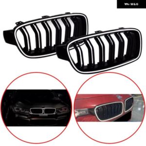 BMW デザインフロント グリル LED 発光 レーシング グリル グロスブラック 3シリーズ F30 F31 2013 に 2018 320I 330I 335I