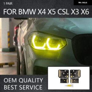 BMW X4 X5 CSL X3 X6 DRL LEDボード G01 G02 G05 G06 デイタイム ランニングライト レモンゴールドイエロー/RGB信号灯