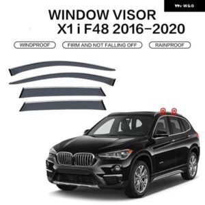 BMW X1 E84 F48 F49 カーアクセサリーバイウィンドウドアザーバイザー サンレインガードウェザーシールドクロームレインガードストリップ