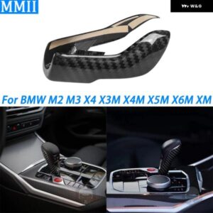 BMW M2 M3 M4 X3M X4M X5M X6M LCI XM リアルドライ ギア シフト ノブ カバー パネル 装飾 車内 アクセサリー