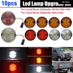 ランドローバー 10個 LED フォグランプ リバースライト ウィンカー ディフェンダー ライト ディフェンダー 90/110 1983-2016