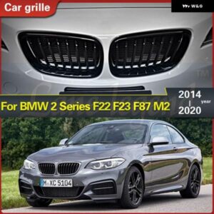 BMW ペアMカラー/グロスブラック フロント バンパー キドニー グリル グリル 2シリーズ F22 F23 F87 M2 2014-2020 カー スタイリング アクセサリー