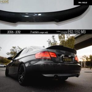 BMW 3*3 3K ツイル カーボン リア トランク スポイラー ブーツ ウィング ダックビル E92 3シリーズ クーペ 2006 - 2012 M3 クーペ 完璧にフィット