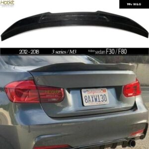 BMW 3*3 ハイキック カーボン リア トランク スポイラー カーウィング F30 3シリーズ 2012 - 2018 F80 M3 2015 - 2019 適合