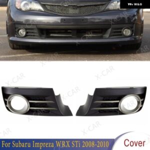 スバル インプレッサ WRX STI 2008-2010 フロント バンパー フォグライト カバー フードランプ フォグランプ ベゼル フレーム