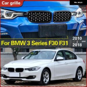 BMW フロント グリル ダイヤモンド キドニー レーシング グリル グリル 3シリーズ F30 F31 320I 325I 328I 330I 335I 2010-2018 カーアクセサリー