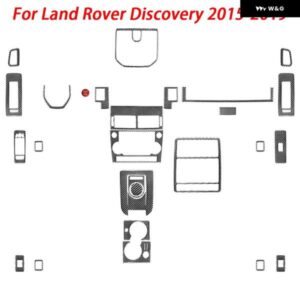 ランドローバー 25個レッドカーボンセンター コンソール ダッシュボード キット 車全体 インテリア トリム ステッカー スポーツ2015-2019