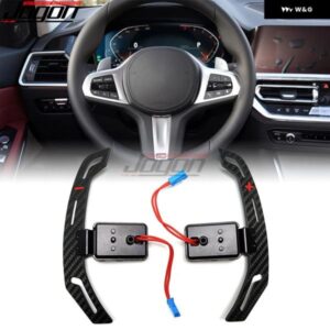 BMW 磁気 シフト パドル M3 G80 M4 G82 G83 M5 F90 2017-2021 カーボン ステアリングホイール パドルシフター L 延長 トリム