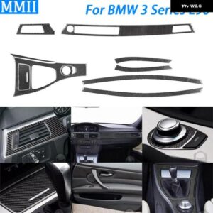 BMW 11個 カーボンフル インテリア トリム キット カーアクセサリー ステッカー 3シリーズ E90 2005-12
