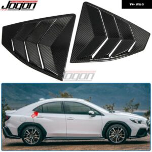 スバル 2個 カーボン 外装 トリム WRX S4 STI VB 2022 2023 リアウィンドウ三角シャッターカバー ステッカー アクセサリ