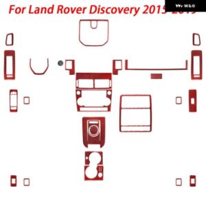 ランドローバー 29個 レッドカーボンセンター コンソール ダッシュボード キット 車全体 インテリア トリム ステッカー スポーツ 2015-2019