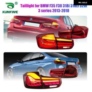 BMW 2個のフルLED テールライト F35 F30 318I 318LI 320I 3シリーズ 2013-18 ウインカー付きシーケンシャル指示ー
