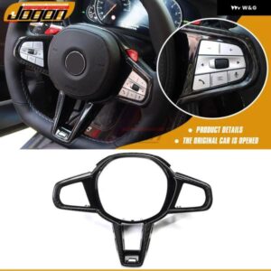 BMW カーボン ステアリングホイール カバー 装飾 トリム 2 3 4シリーズ M3 M4 G30 G31 G26 G03 G04 G07 G87 G80 G82 G81 F90 G06 G20 G22 2024+