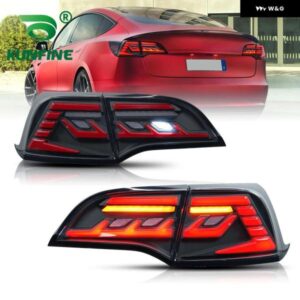 テスラ 2X テールライト 現 モデル3 モデルY 2017-21 LED ダイナミックウィンカー プラグアンドプレイテール ランプリバース テー