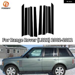 ランドローバー 12個 車ピラー ポストレンジローバー L322 37377-2012 ドアウィンドウ トリム ステッカー 装飾