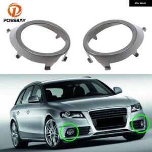 アウディ 1ペア フロント フォグランプ ランプフレームカバー 装飾 ケース A4 S4 アバントクワトロカブリオ QU 2005-2009 自動車外装部品