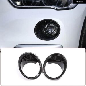 BMW 2個 カーボンスタイル プラスチック クロームフロント フォグライト ランプカバー トリムカー X1 F48 2016-2019