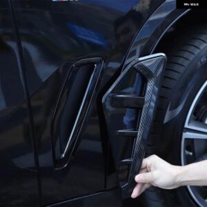 BMW X5 G05 X5M F95 2019-2022 カースタイリング ABS 黒フロントフェンダーサイドサメギルサイドエア アウトレット カバー トリムカー