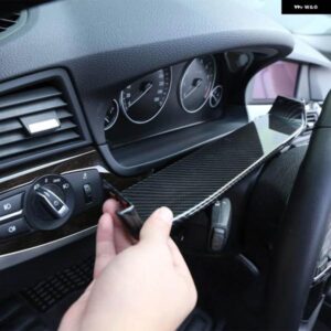 BMW LHD RHD 5シリーズ F10 2011-2017 ABS カーボンダッシュボード ディスプレイ 装飾 フレーム インテリア
