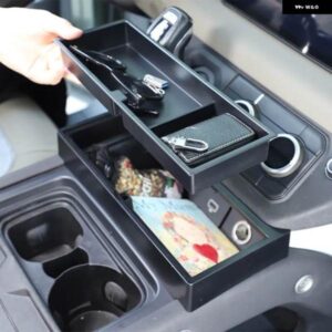 ランドローバー 黒 ABS ディフェンダー 110 2020-2024 カースタイリング ABS 黒中央収納ボックス 電話ボックス カー