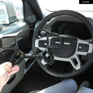 ランドローバー ディフェンダー 90 110 2020-2024 ABS カーボン インテリア ステアリング ホイール 装飾 ステッカー カー