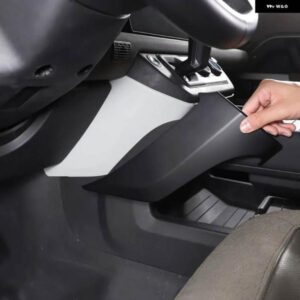 ランドローバー ディフェンダー 90 110 2020-2024 ABS マットブラック センターコンソール 膝サイドパネルカバー 装飾 ステッカー カー