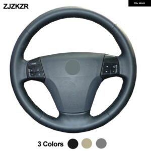 ボルボ 車ステアリング ホイールカバー ラップ S40 39052 V50 2005 - 2011 編組ステアリング ホイール