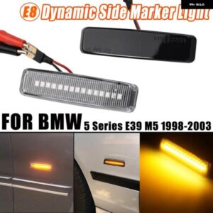 BMW 2個 ダイナミック LED ウィンカー サイド マーカーライト 流れるシーケンシャルウインカーライト 5シリーズ E39 1995-2003 M5 1998-2003