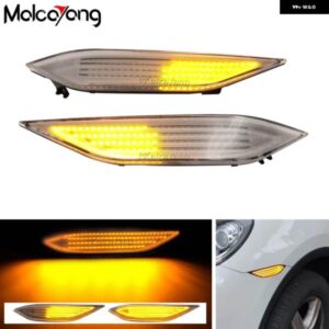 ポルシェ 2個 カイエン 958 92A 2011-2014 # 95863107200 LED 流れるウィンカー ランプシーケンシャルサイドマーカ